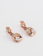 Серьги из розового золота c бриллиантами и перламутром