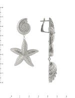 Серьги из белого золота