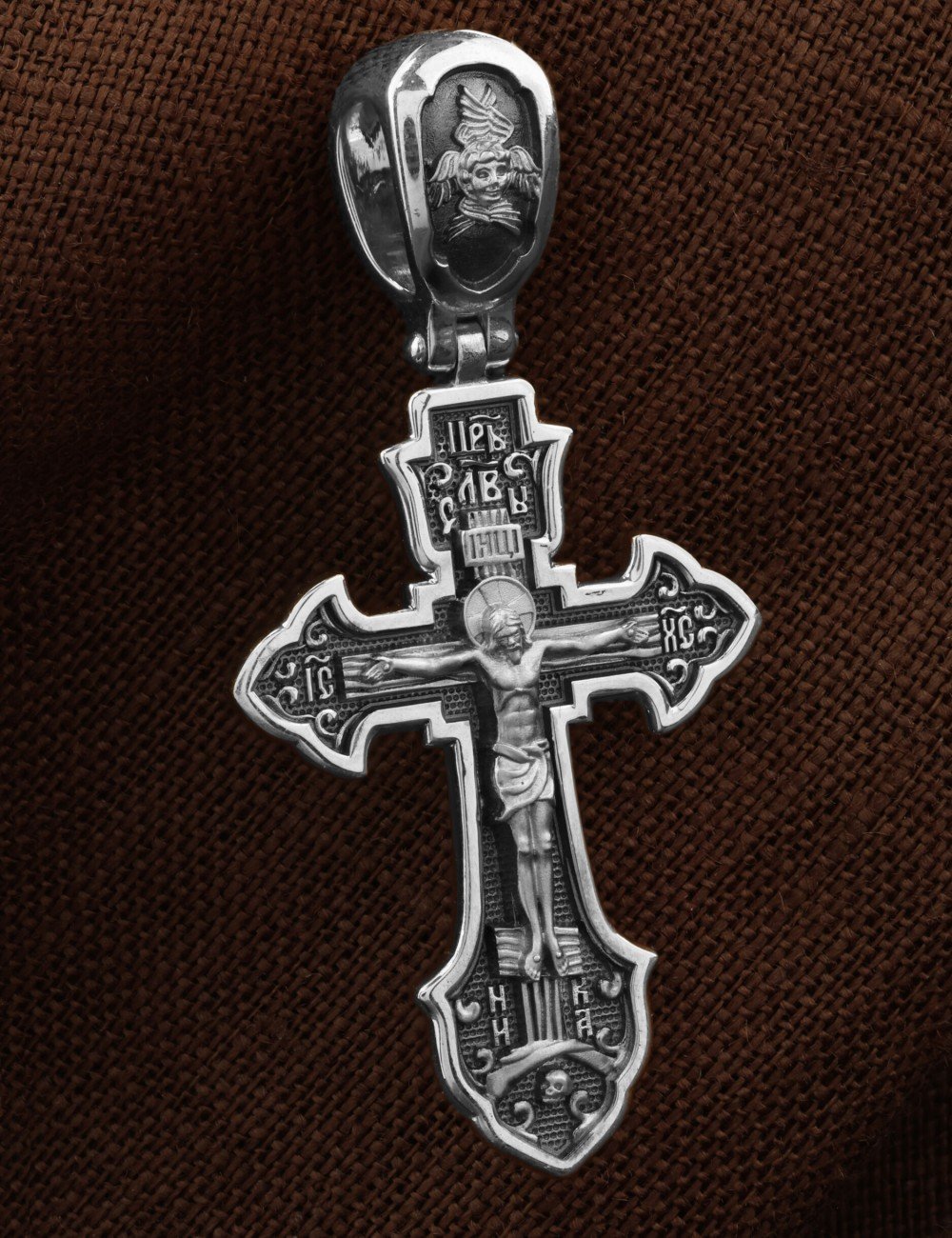 Крест из белого золота