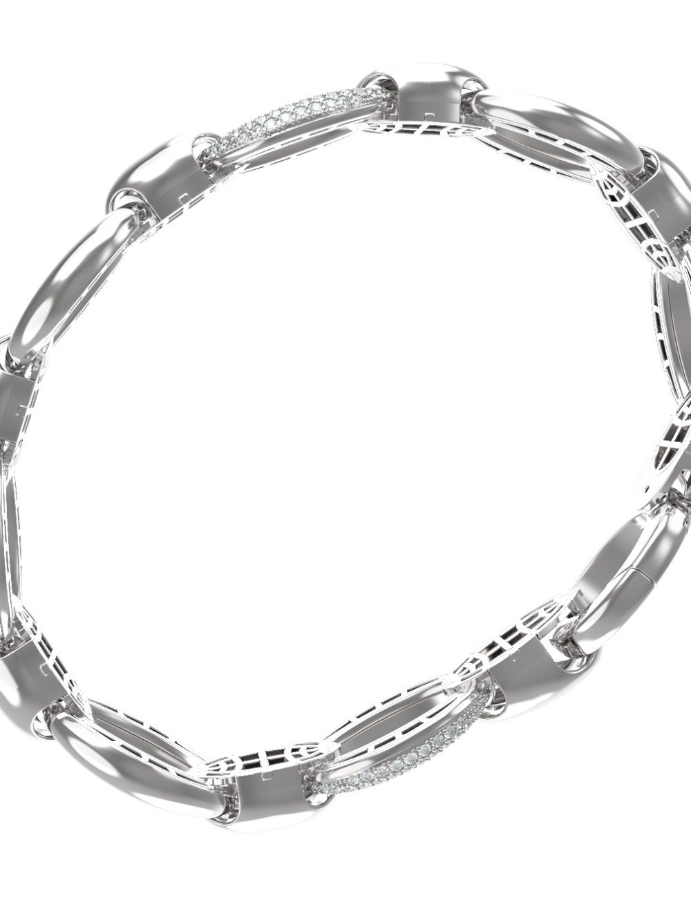 Браслет из белого золота c бриллиантами