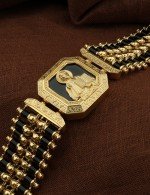 Браслет из лимонного золота c ониксом