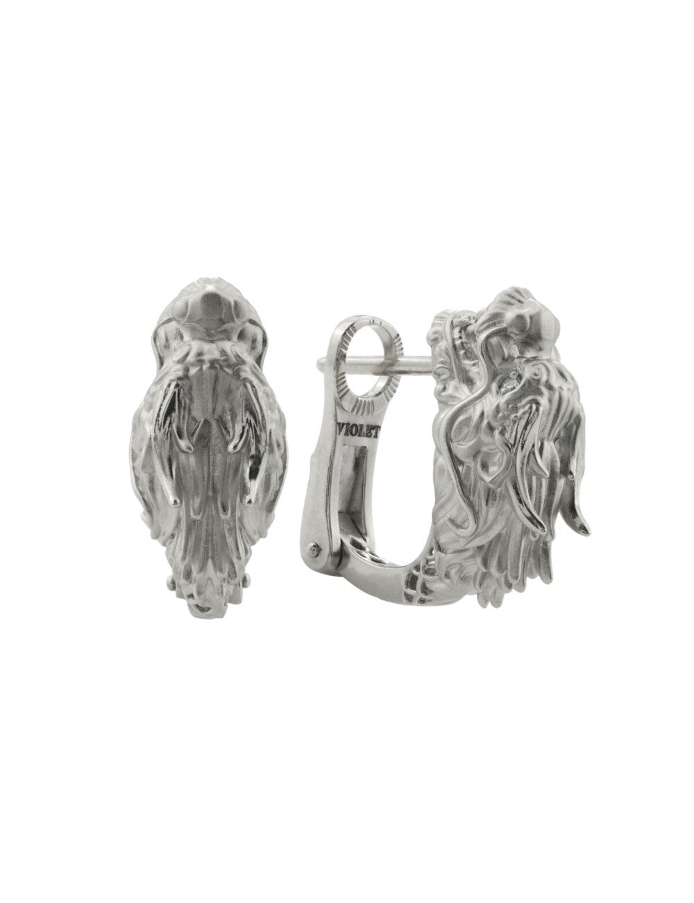 Серьги из белого золота c бриллиантами