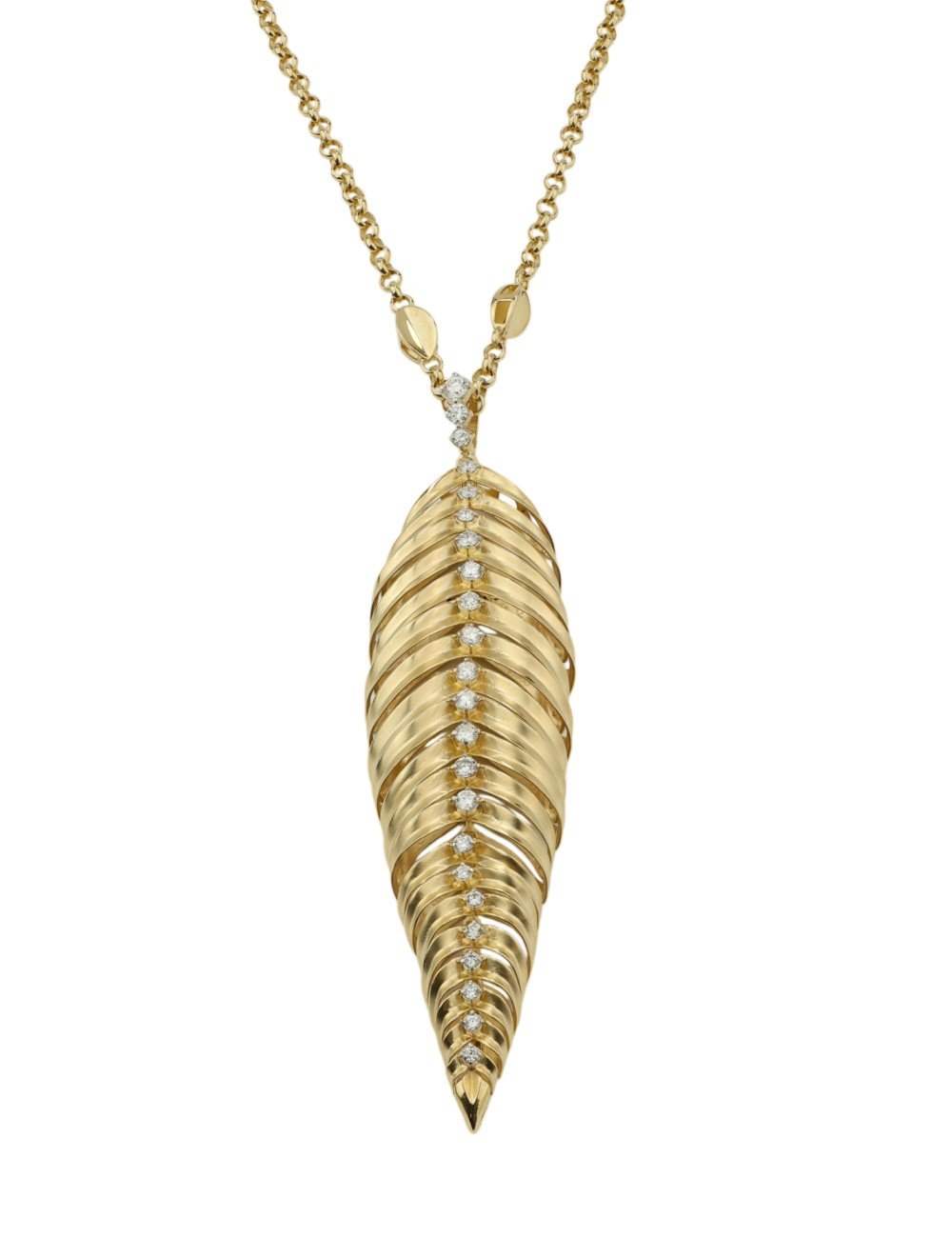 Колье из лимонного золота c бриллиантами