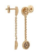 Серьги из золота c бриллиантами, лазуритом и перламутром