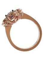 Кольцо из золота c бриллиантами и сапфиром