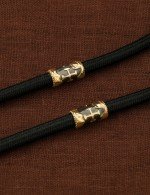 Шнурок шёлковый из лимонного золота c шёлковым шнурком