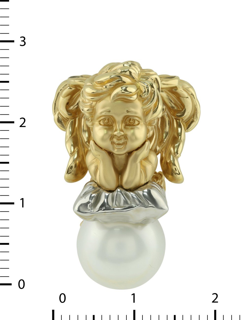 Подвеска из лимонного золота c жемчугом