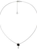 Колье из белого золота c бриллиантами и ониксом