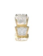 Подвеска из лимонного золота c бриллиантами и перламутром