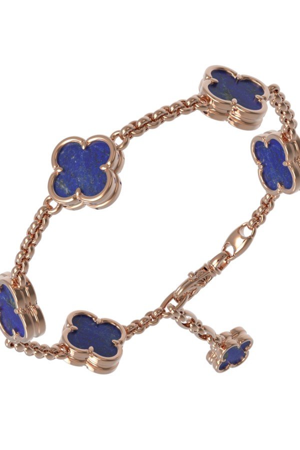 Браслет из золота c лазуритом