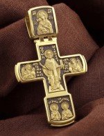 Крест из лимонного золота