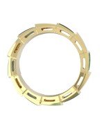 Кольцо из лимонного золота c малахитом