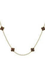 Колье из лимонного золота c тигровым глазом