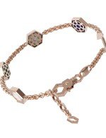 Браслет из золота c лазуритом, малахитом и перламутром