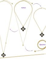 Колье из лимонного золота c бриллиантами и ониксом