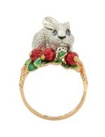 Кольцо из золота c эмалью