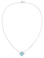 Колье из белого золота c бриллиантами и бирюзой