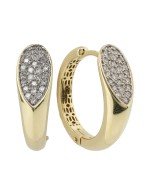 Серьги из лимонного золота c бриллиантами