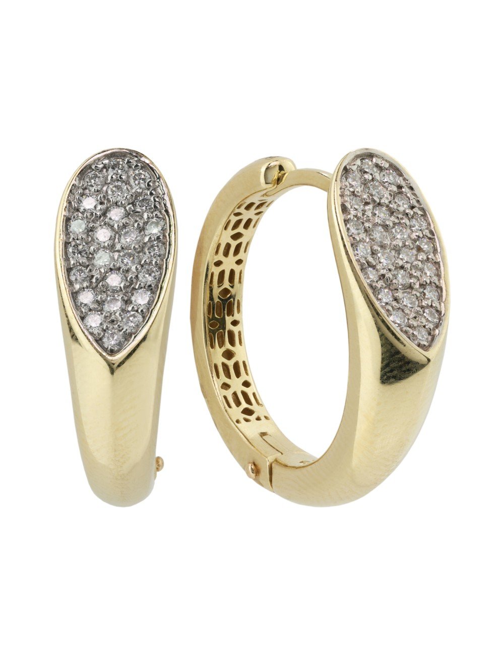 Серьги из лимонного золота c бриллиантами