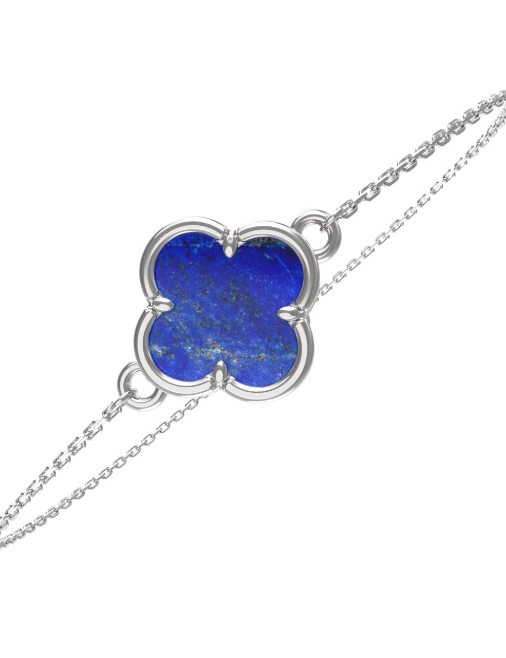 Браслет из белого золота c лазуритом