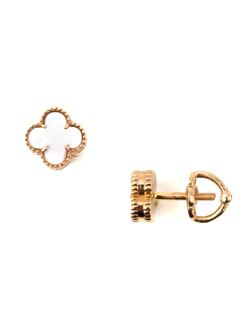 Серьги из золота c перламутром