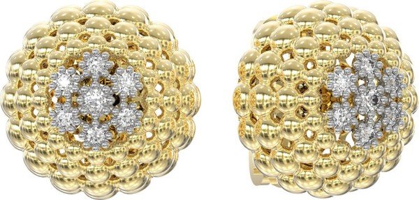 Серьги из лимонного золота c бриллиантами