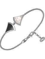 Браслет из белого золота c ониксом и перламутром