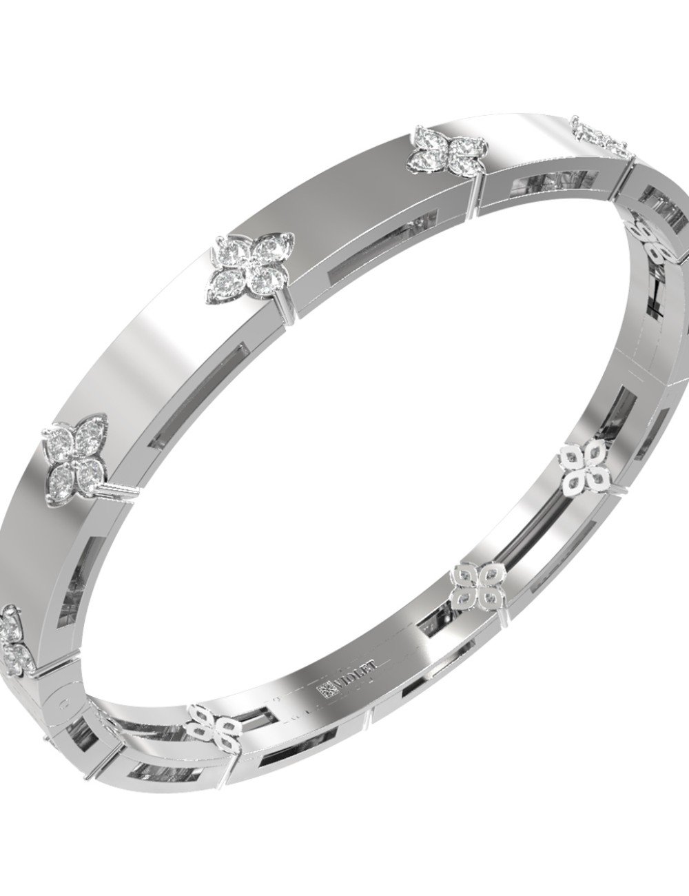 Браслет из белого золота c бриллиантами