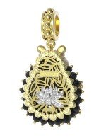 Подвеска из лимонного золота c эмалью и ониксом