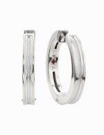 Серьги из белого золота c рубином