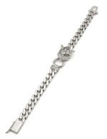 Браслет из белого золота c бриллиантами и изумрудом