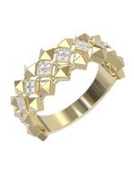 Кольцо из лимонного золота c бриллиантами