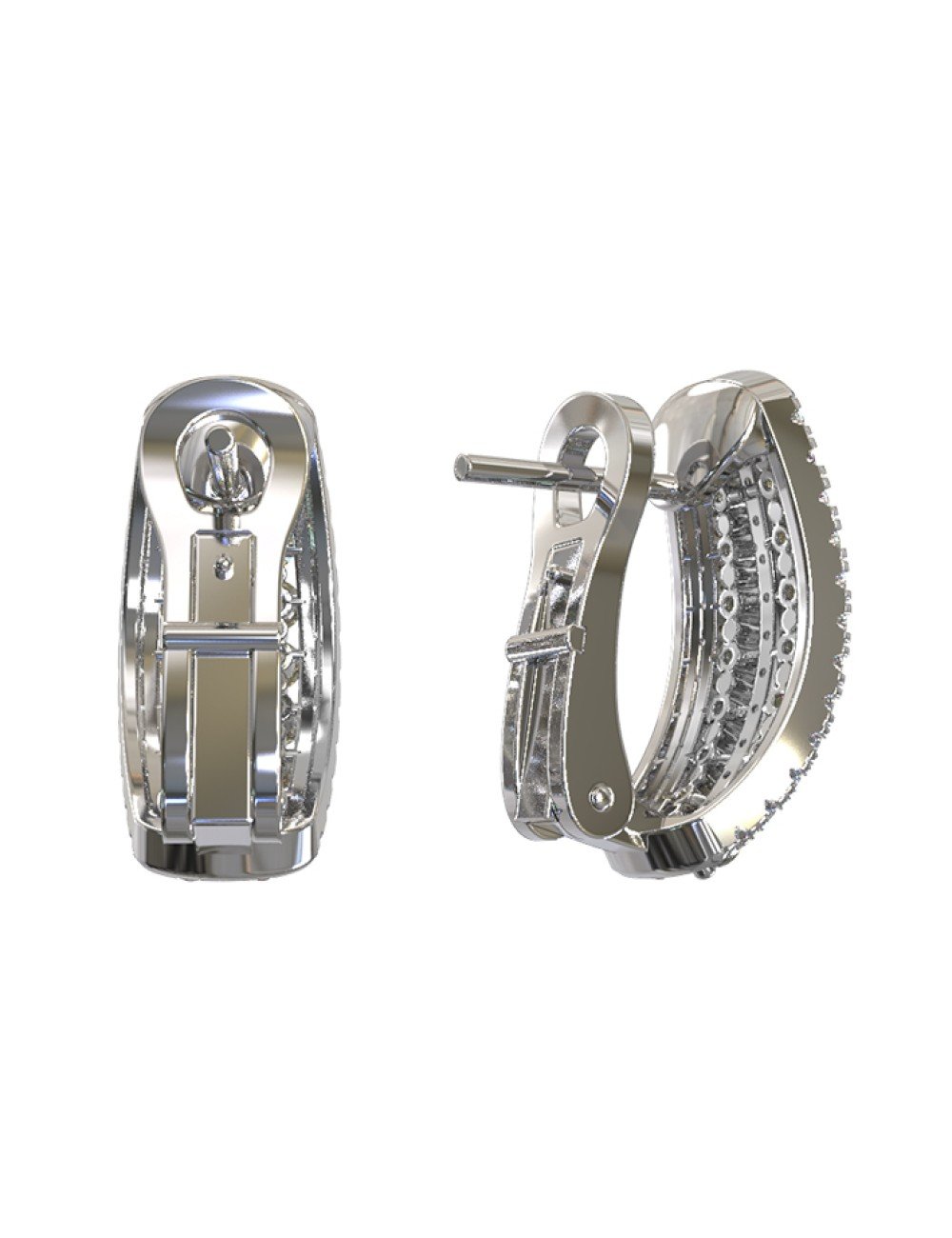 Серьги из белого золота c бриллиантами