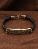 Браслет из золота c шнурком