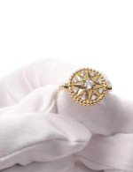 Кольцо из лимонного золота c бриллиантами