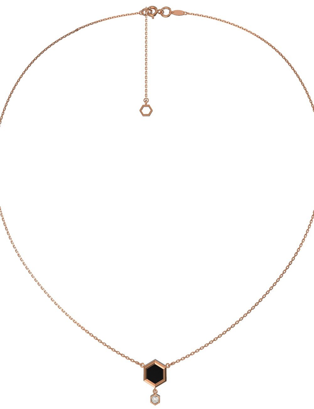 Колье из золота c бриллиантами и ониксом