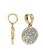 Серьги из лимонного золота c эмалью