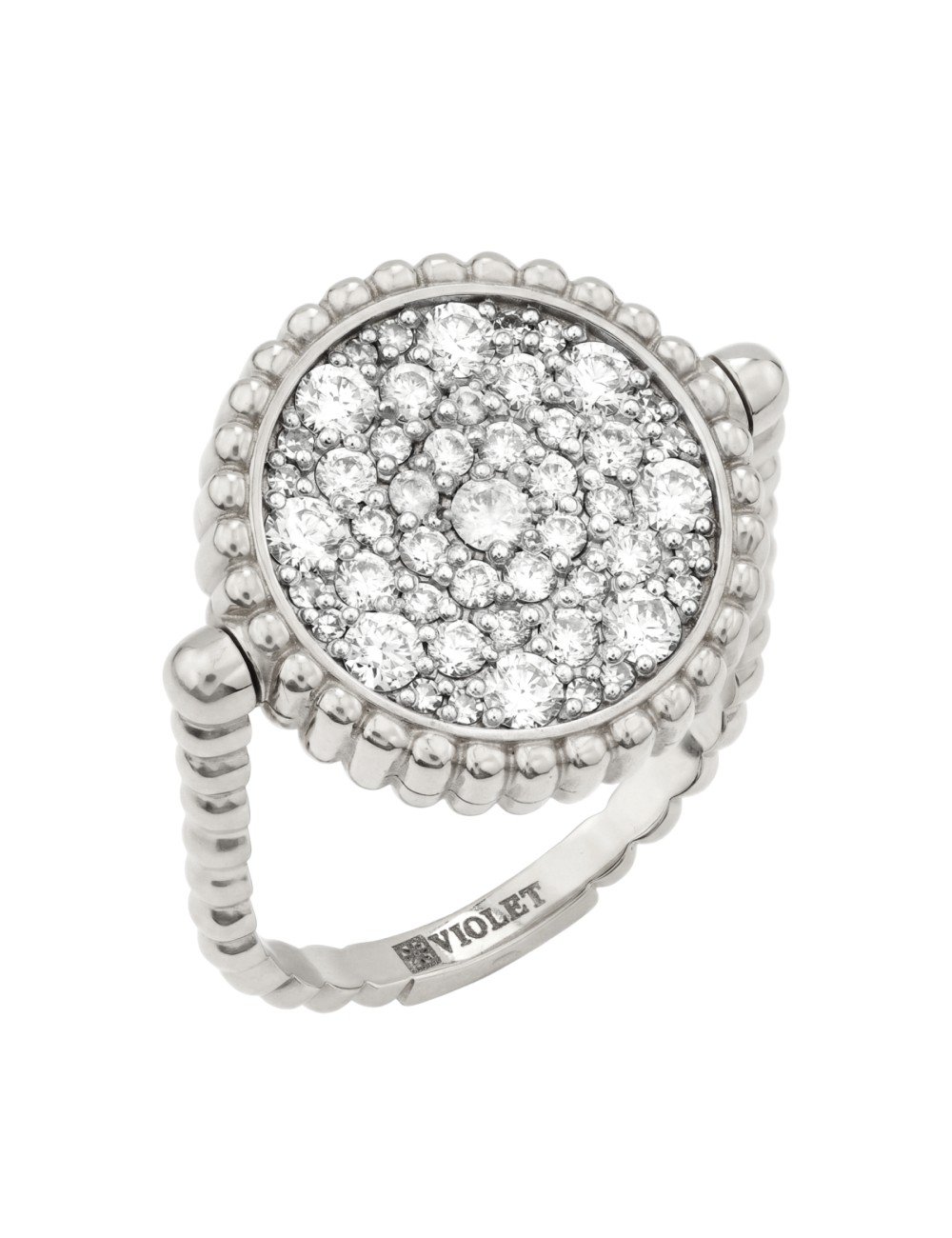 Кольцо из белого золота c бриллиантами