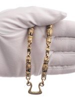 Цепь из лимонного золота c эмалью и эбеновым деревом