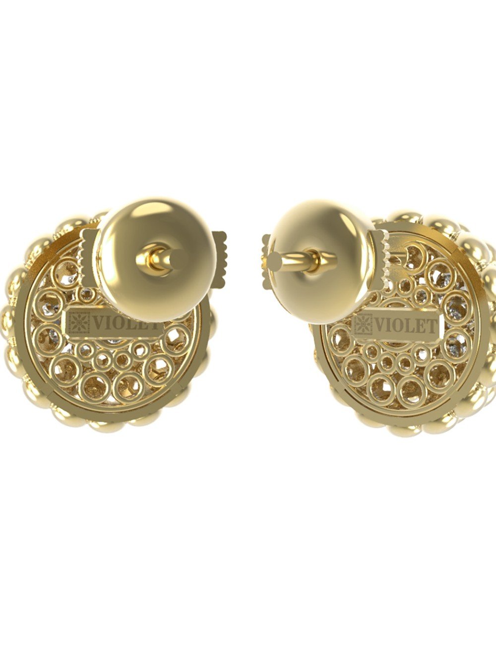 Серьги из лимонного золота c бриллиантами