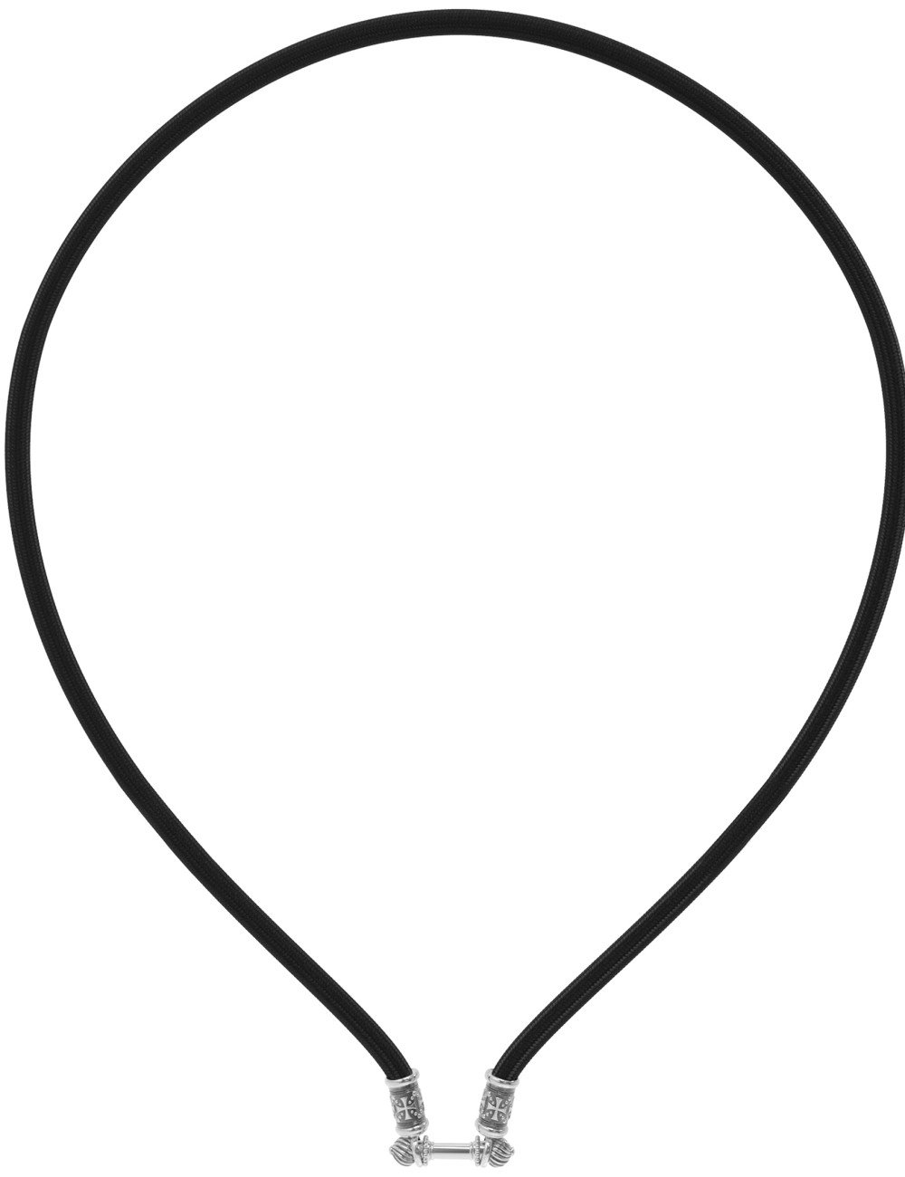 Шнурок шёлковый из белого золота c шёлковым шнурком