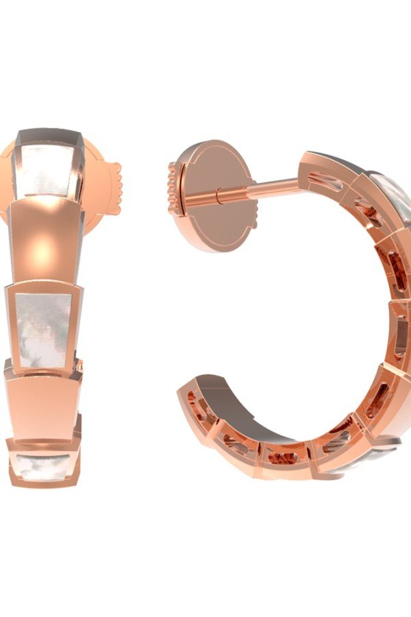 Серьги из золота c перламутром