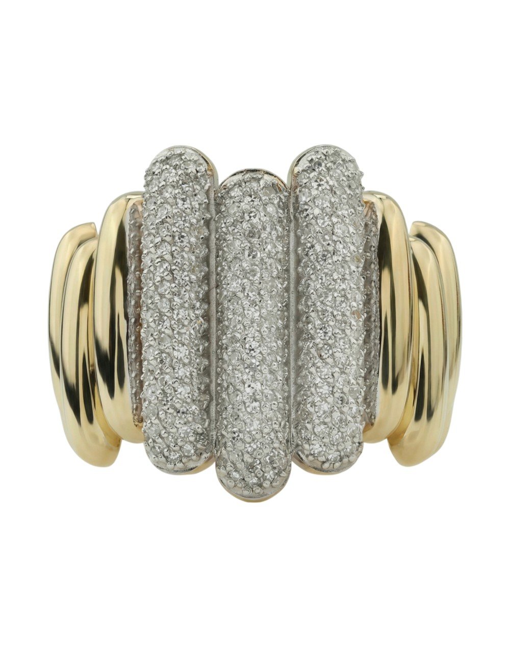 Кольцо из лимонного золота c бриллиантами