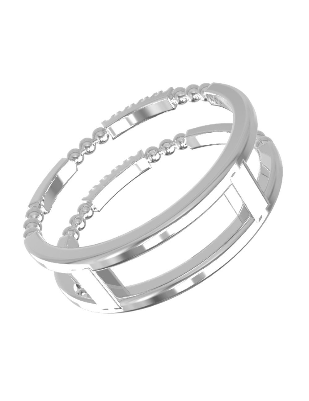 Кольцо из белого золота c бриллиантами