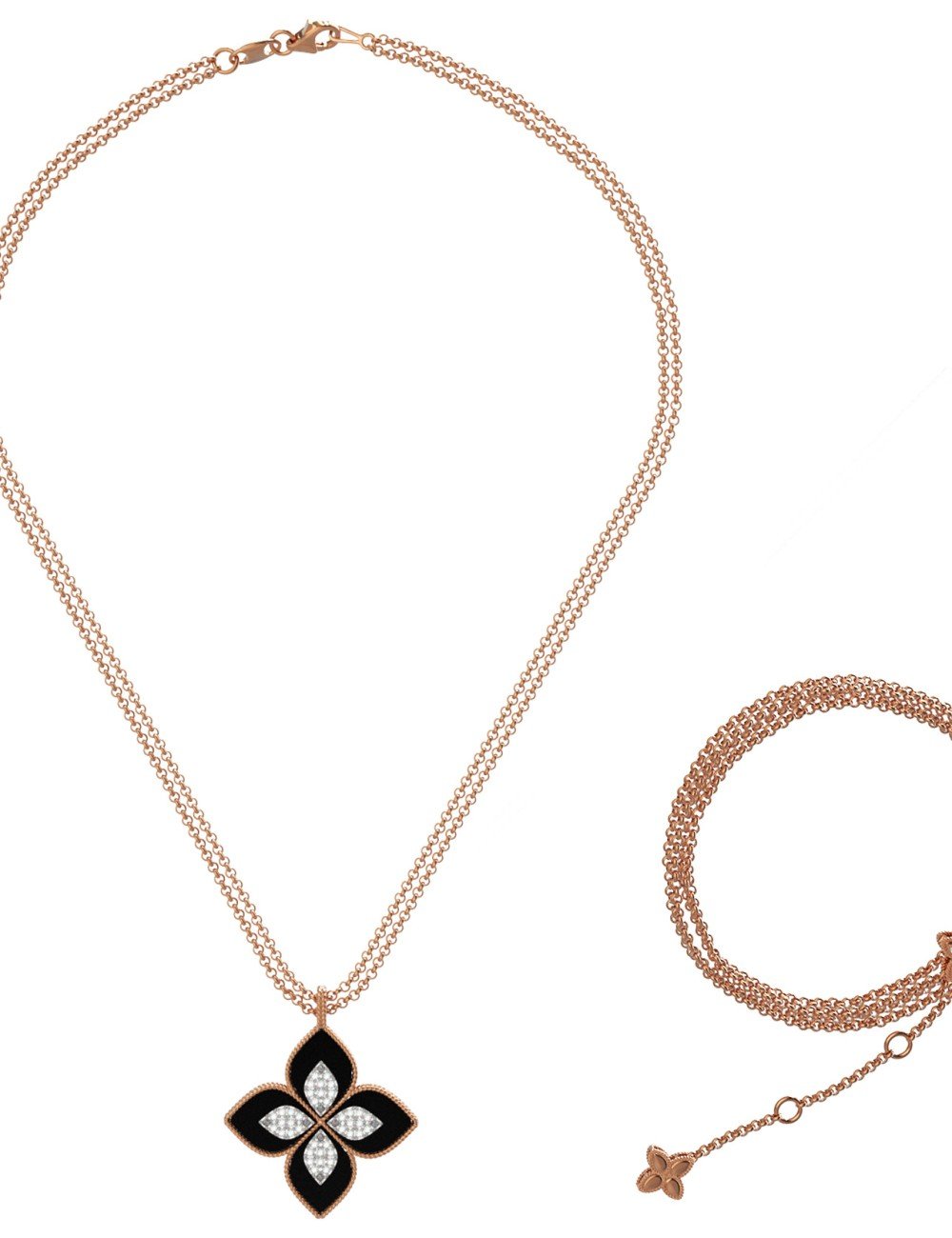 Колье из золота c бриллиантами и ониксом