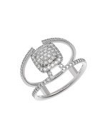 Кольцо из белого золота c бриллиантами