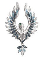 Подвеска из белого золота c фианитом