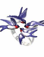 Кольцо из белого золота c эмалью