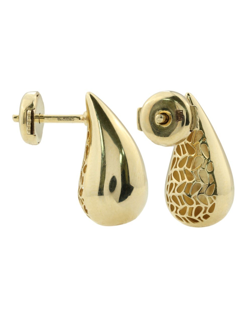 Серьги из лимонного золота