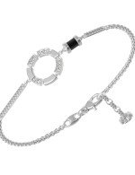 Браслет из белого золота c бриллиантами и ониксом